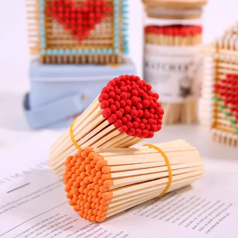 320pcs/set 10CM Colorful Scented Candles Matches Sticks Multi-Color Choose Kitchen Lighter Tool Smoking Accessories Match