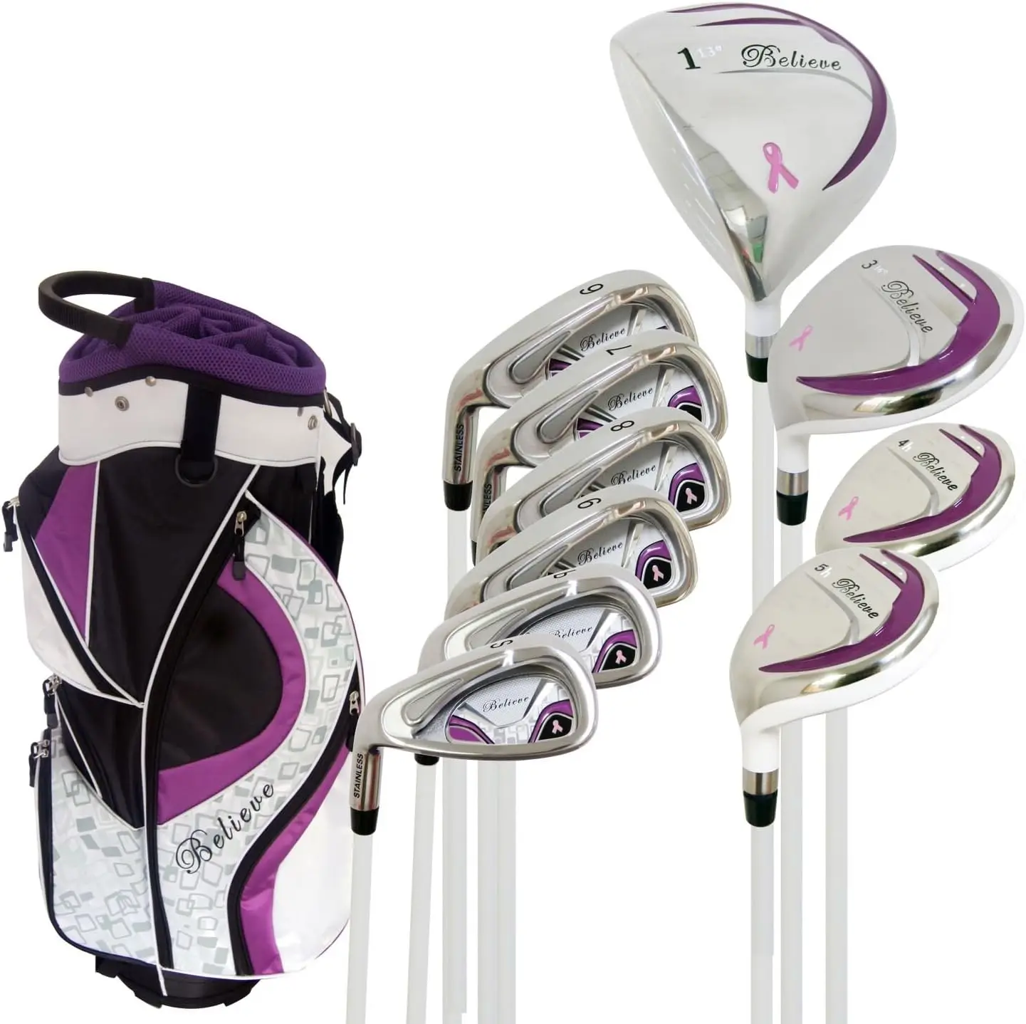 Womens Golf Set Purple Ladies Complete Left Handed Set