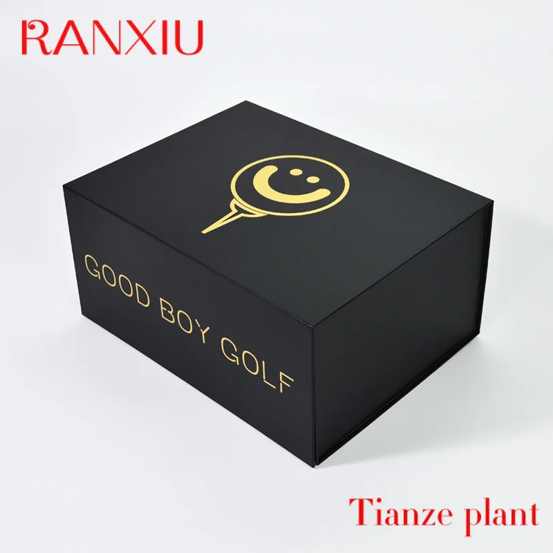 Custom CustomLow MOQ Custom Logo Luxury Black Magnet Paper box Wigs Clothing Carton Folding Magnetic Gift Box Packaging Paper Bo