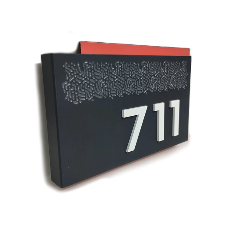 Custom design Factory exit door sign House number plate