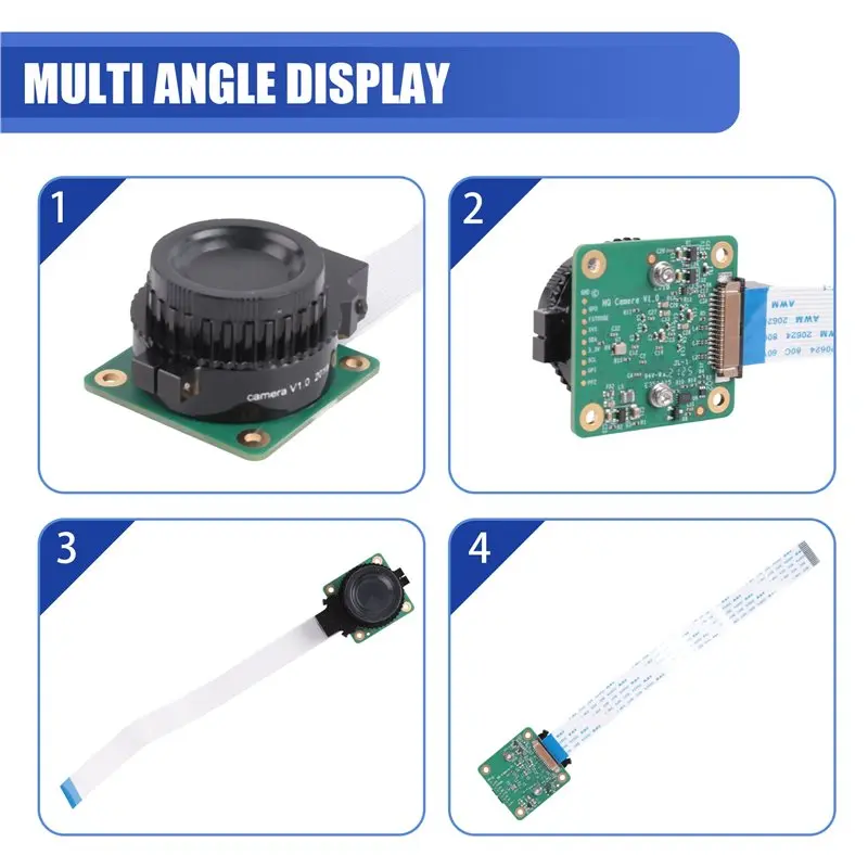 ABRI-For Raspberry Pi HQ Camera Global Shutter Camera Module IMX477R Sensor 12.3MP 4056X3040 HD Camera Module