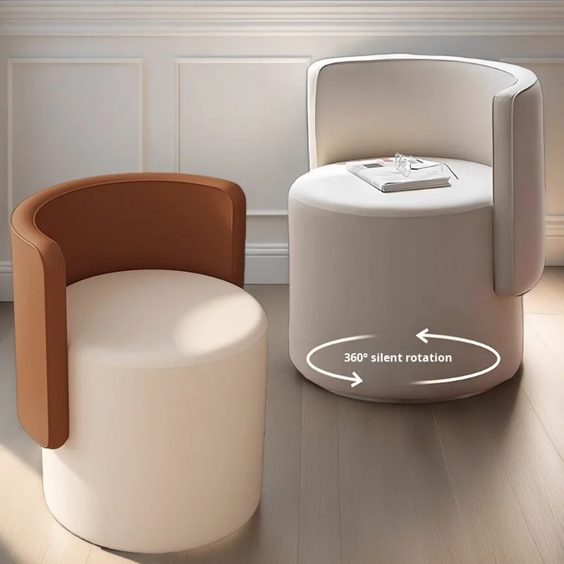*/ Luxury High-End Bedroom Light Makeup Stool Simple Backrest Modern Design Dressing Chair For Master