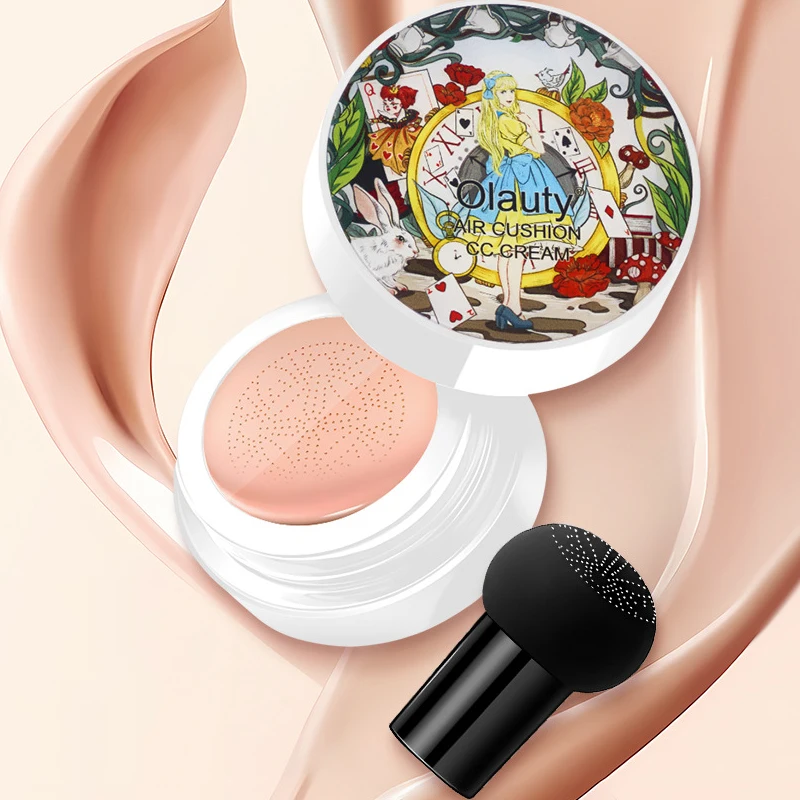 Mushroom Head Air Cushion Cc Cream Natural Moisturizing Foundation Concealer Whitening Oil-control Makeup Cosmetics BB Cream 20g