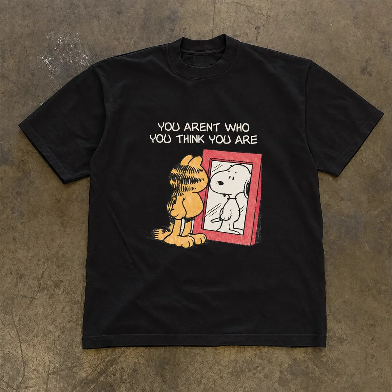 Snoopy Garfield Cartoon Womens Tshirt Summer Cotton Tee Unisex Couple Short Sleeve Top Cute Vintage Style Casual Streetwear