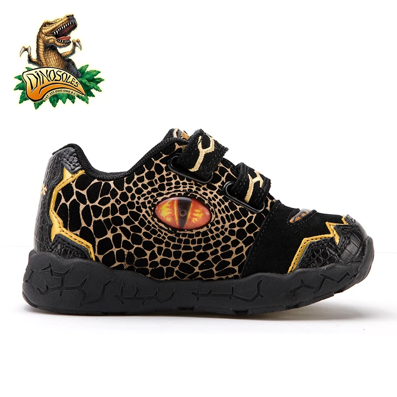 Dino Dragon Shoes Boys sports shoes autumn and winter style leather flash casual children sports shoes trend