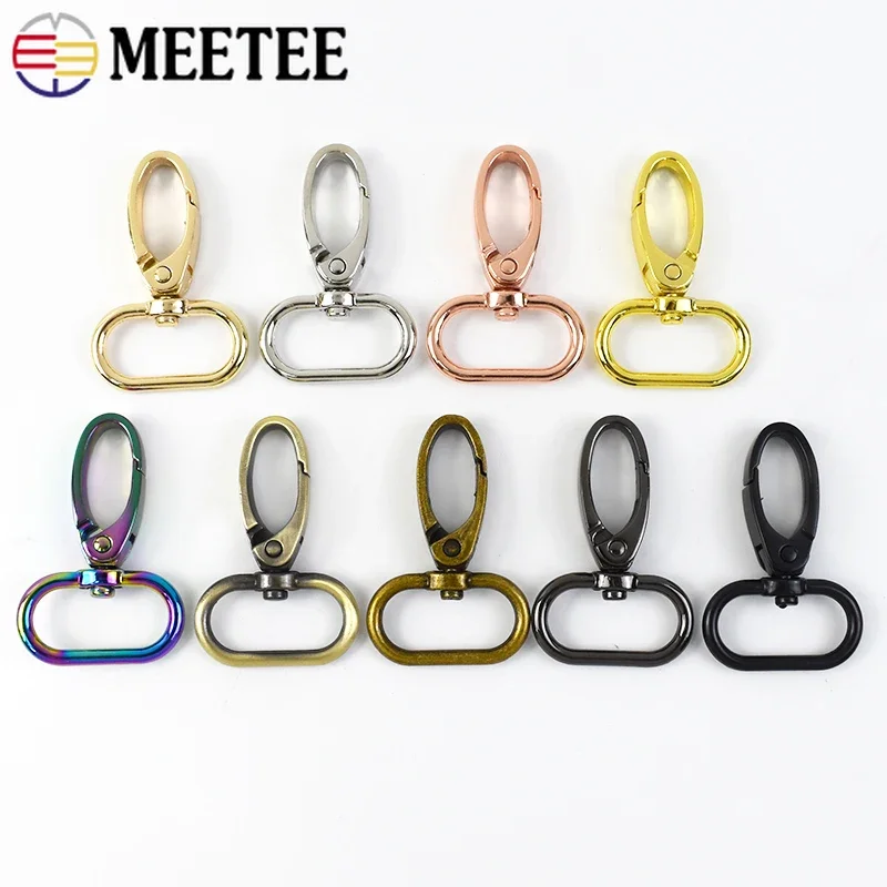 20mm 5-30Pcs Meetee Metal Bag Strap Buckle Swivel Lobster Clasp Keychain for Handbag Belt Connector Hook Dog Collar Accessories