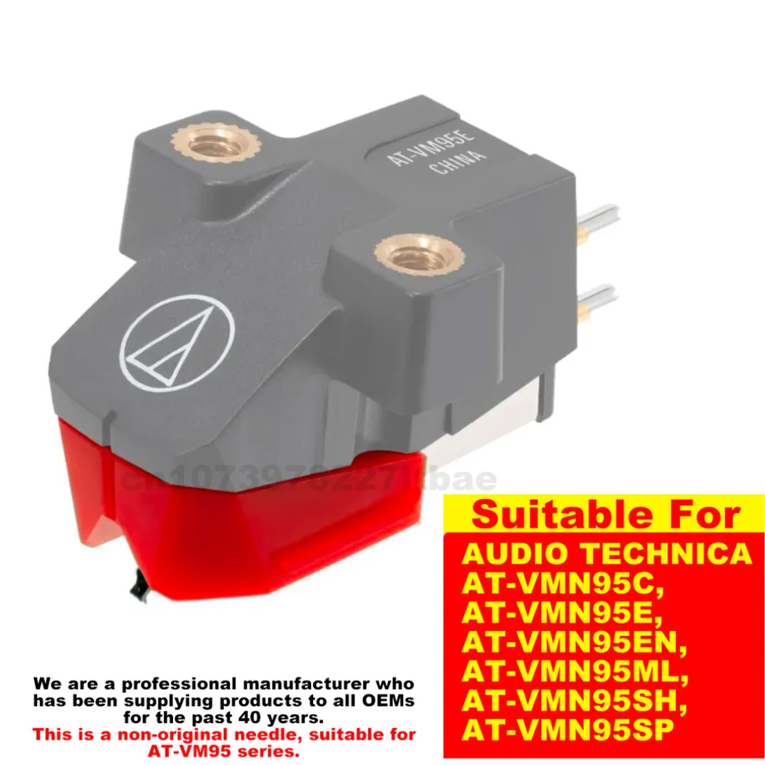新しい AT-VMN95ML 交換用ピックアップスタイラス AT-VM95ML ステレオ