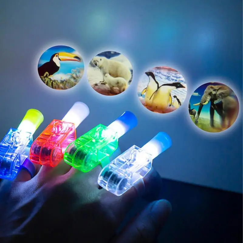 Finger Lights For Kids Fluorescent Ring Finger Lamp Led Luminous Children's Toys Flashing Concert Props Light Up Led Toys