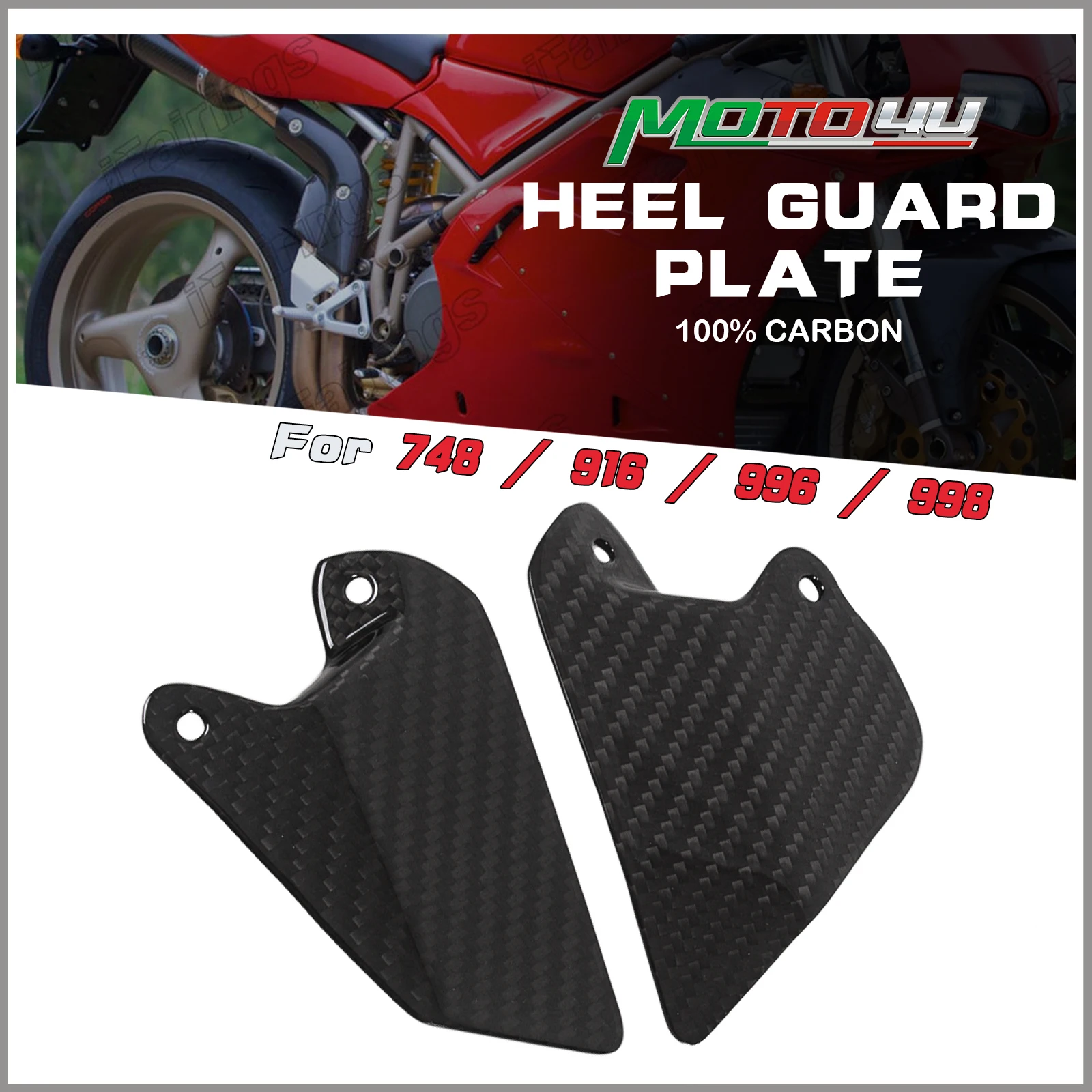 

Для Ducati 748 916 996 998 100% углеродное волокно, передняя задняя часть, защита пятки, монтажная пластина, обтекатель мотоцикла