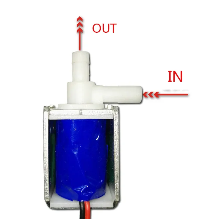 Micro mini électrovanne électrique, DC 6V, 12V, 24V, N/C, débit 7L/min, vanne d'air et d'eau normalement fermée, pression maximale 450 mmhg