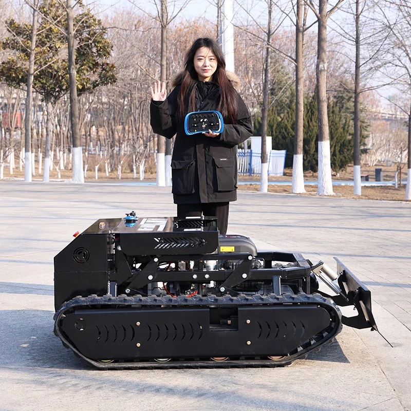 

Customized all-terrain zero-rotation grass crusher, tracked remote-controlled agricultural lawn mower