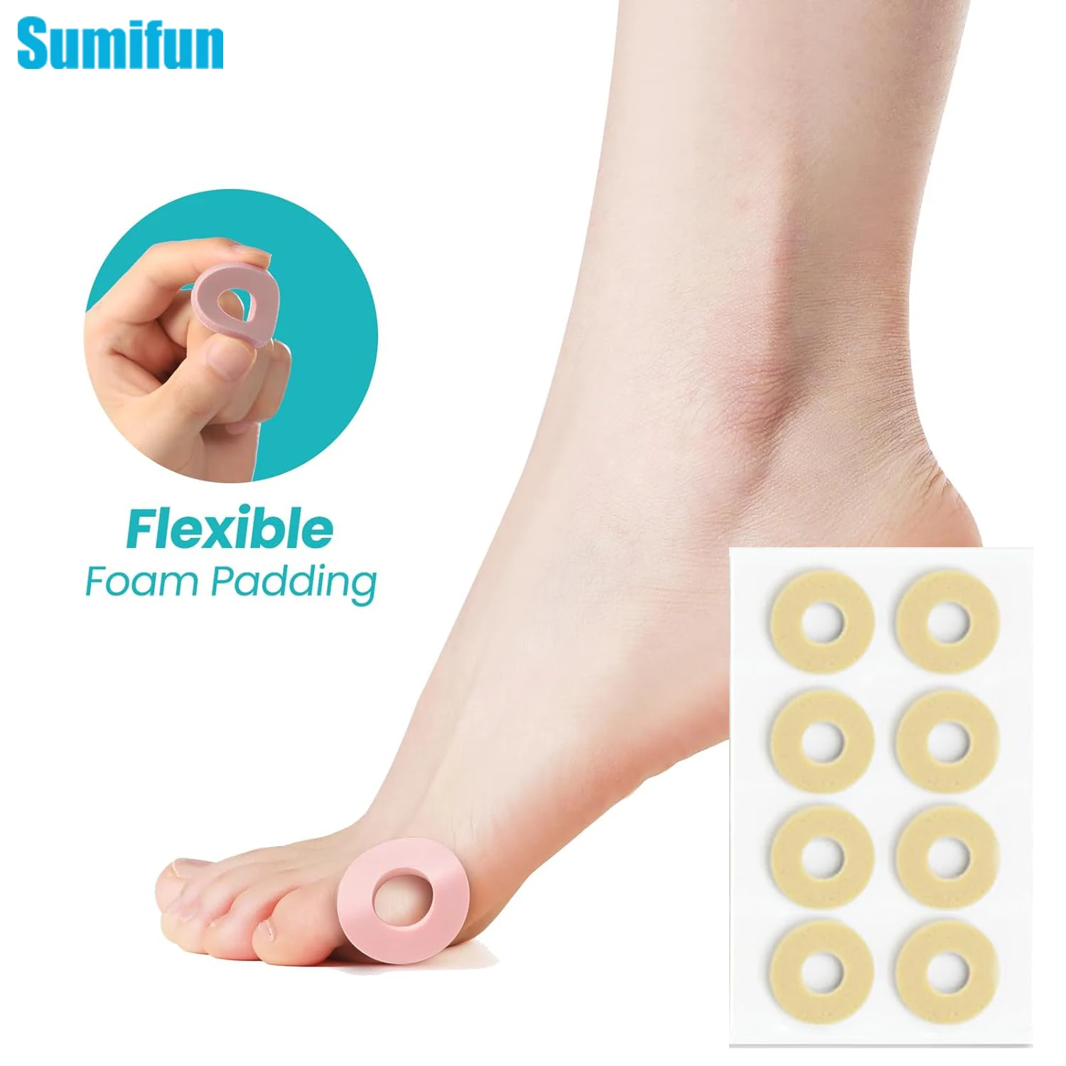 แผ่นรองกันแผลพุพอง 8 ชิ้น/แผ่น ป้องกันการเสียดสี รองรับส้นเท้า ลดแรงกด ลดการเกิดตาปลา ป้องกันนิ้วเท้าเก ดูแลสุขภาพเท้า
