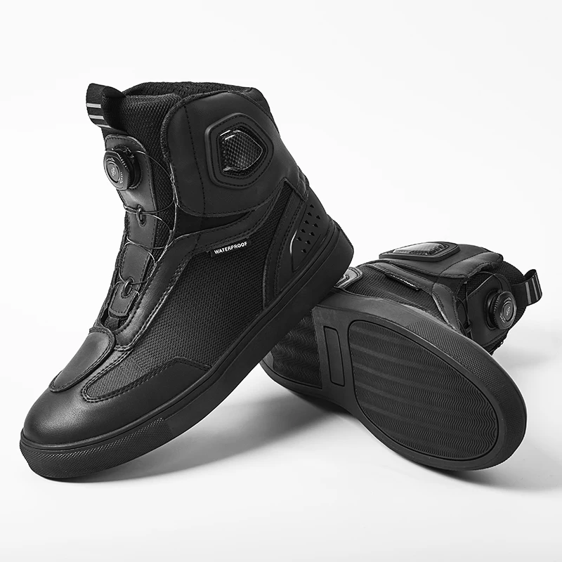 

Новые мужские мотоциклетные ботинки, водонепроницаемые, защитные, противоскользящие, износостойкие, дорожные мотоциклетные ботинки