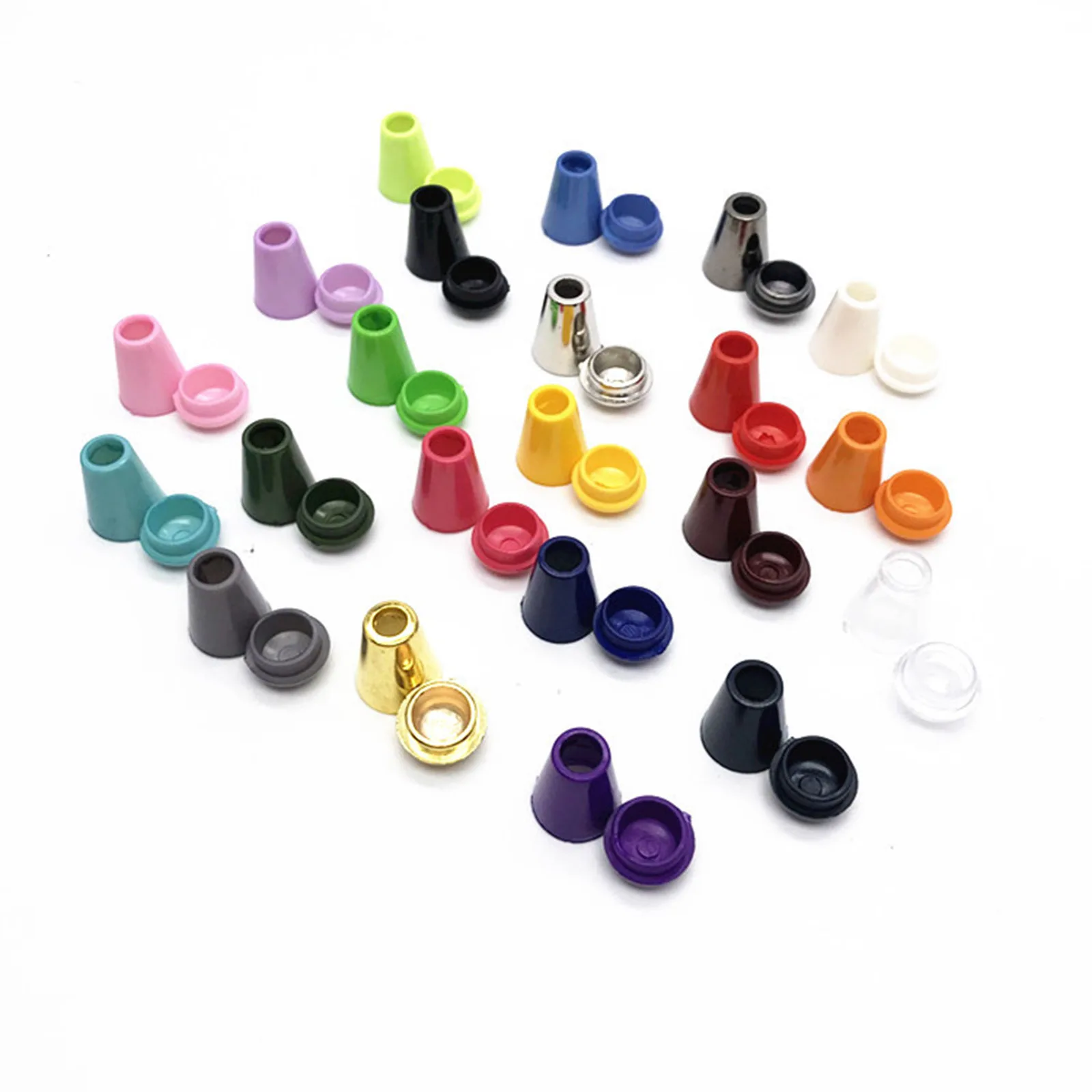 Plastic Cord Lock Stopper Sweater Shoelace Rope Buckle Pendant For Sportswear Clothing Accessories Multicolor 14mm x 9mm, 20Sets