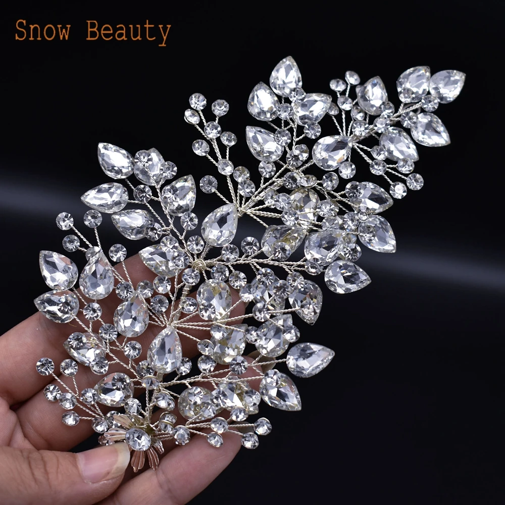 DZ073 Handmade Bride Tiara Prom Accessories Party Headband Jewelry Set Bridal Headpieces Wedding Headdress Bridesmaid Headwear