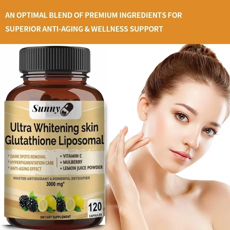 Super Skin Whitening Glutathione Liposomal Capsules - Antioxidant, Powerful Detoxifier, Overall Health, Vitamin C Supplement