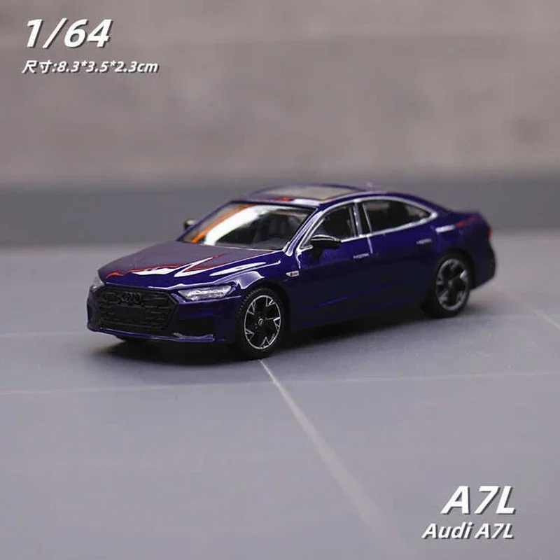 

1:64 для AUDI A7 2022, легкосплавный автомобиль, литье под давлением и игрушечный транспорт, модель автомобиля, миниатюрная масштабная модель автомобиля