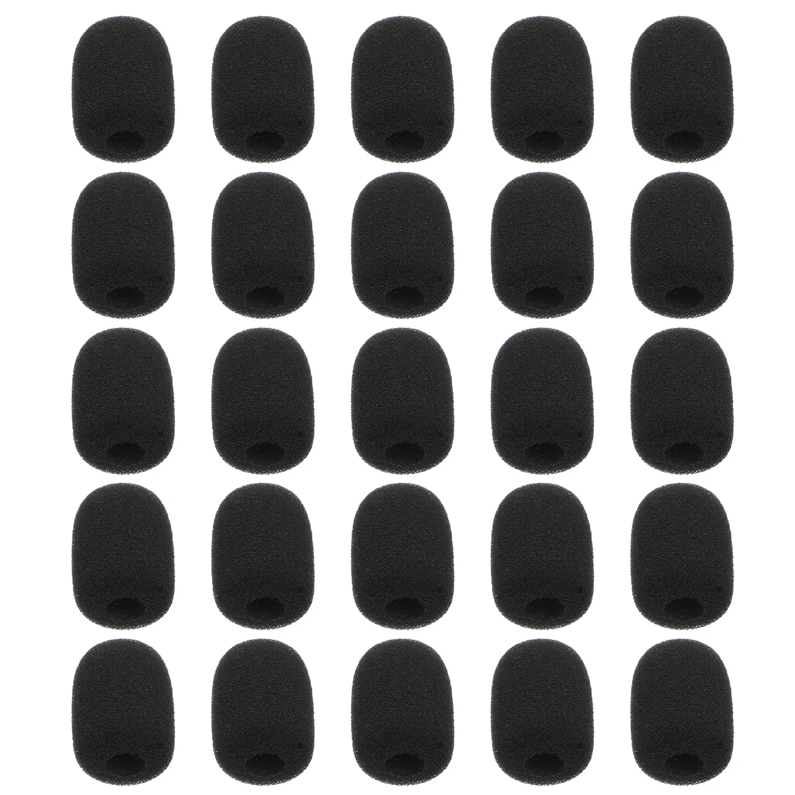 

25 Pcs Microphone Sponge Cover Premium Material Wind Noise Reduction Lavalier Protectors Recording Conference Stage Accessories