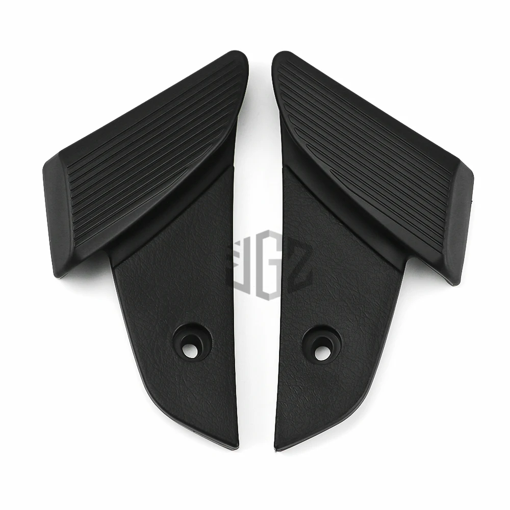 Motorbike ABS Rear Seat Passenger Foot Pedal Motorcycle Footpegs Pedals Cover Pad For VESPA S LX LXV LT Accessories Pair Black