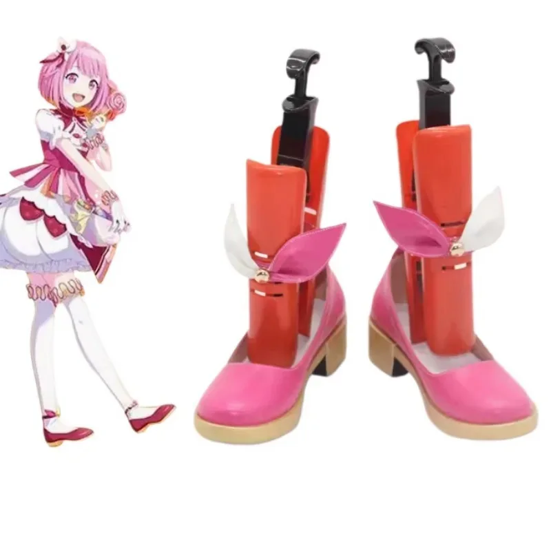 QQ28LQProject Sekai สีสันเวทีโอโทริ เอ็มูคอสเพลย์ฮาโลวีนบทบาทสมมติสีชมพูรองเท้าน่ารักผู้หญิงอะนิเมะการ์ตูนนิทรรศการวันครบรอบ