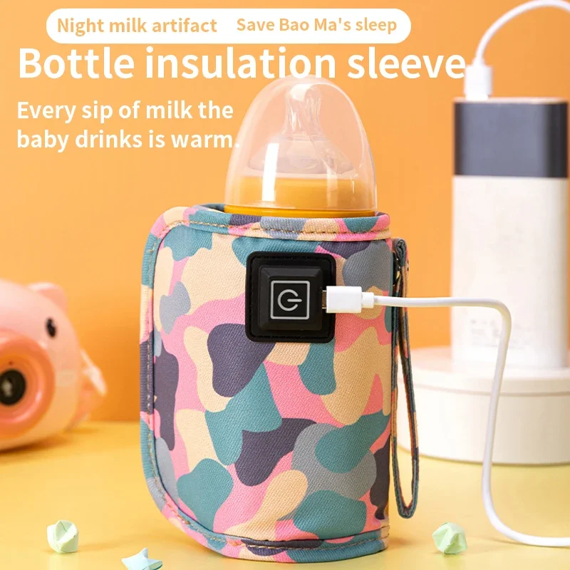 USB Milk Water Warmer Travel Stroller Insulated Bag Baby Nursing Bottle Heater Newborn Infant Portable Bottle Feeding Warmers