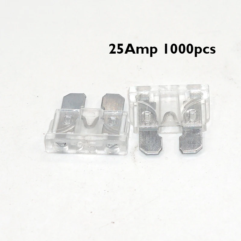 

Wholesale 1000pcs/lot New Standard ATC ATO Blade Fuse 25A White Clear Car Boat fuses