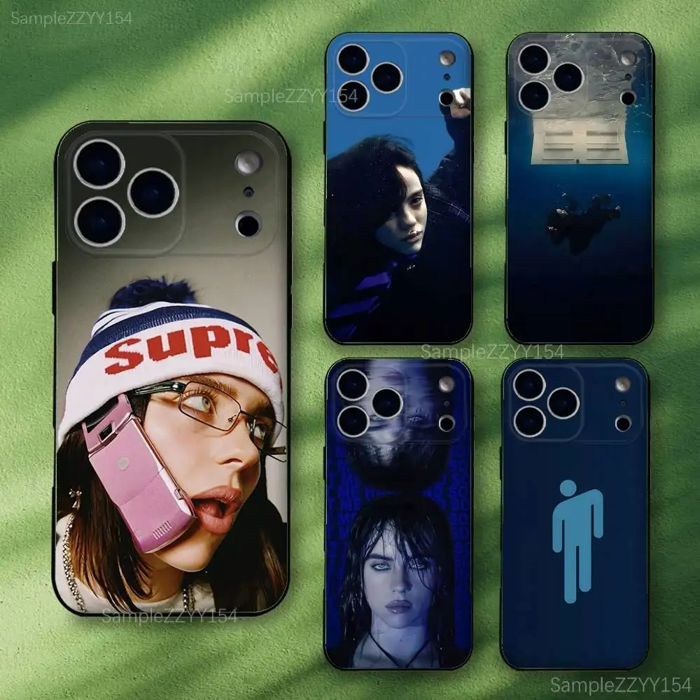 Hit Me Hard And Soft B-BillieS Phone Case For iPhone 17,16,15,14,13,12,Pro,Max,Plus,E,SE4,Air,Mini Black Soft Funda