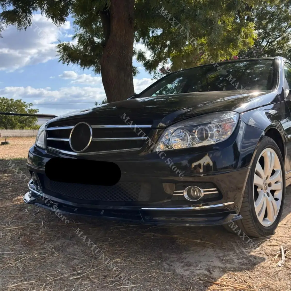 

Губа переднего бампера для Mercedes-Benz C Class W204 S204 C200 C220 C250 AMG Line 2008-2010, предварительно фейслинг, сплиттер, спойлер, тюнинг автомобиля