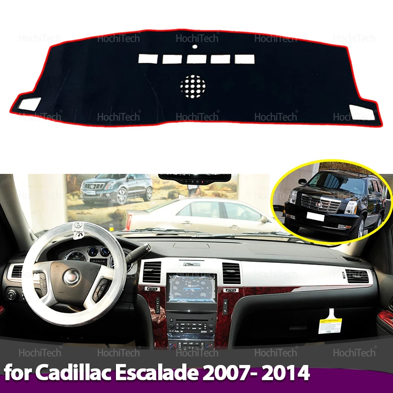 Osłona deski rozdzielczej samochodu, mata ochronna przed światłem, osłona przeciwsłoneczna, dywaniki anty-UV, antypoślizgowa mata, akcesoria do Cadillac Escalade 2007-2014