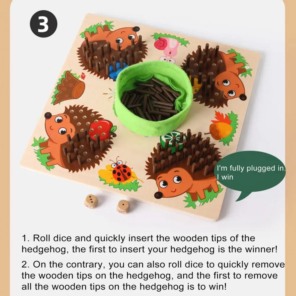 

Hedgehog Board Game for Toddlers Math Learning Toy for Toddlers Educational Hedgehog Game Develop Fine Motor Skills for Travel