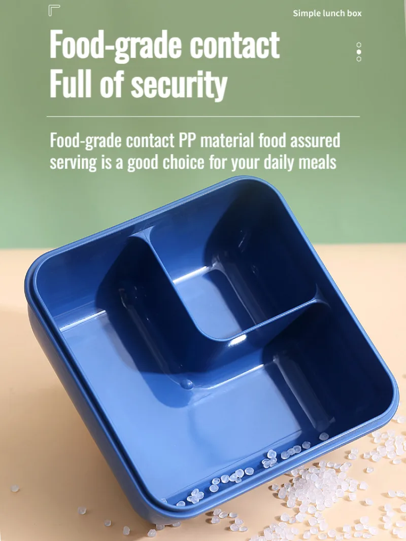 Portable Compartment Lunch Box | Multi-Layer Divided Design to Prevent Flavor Mixing | Food-Grade PP