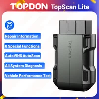TOPDON Topscan Lite OBD2 Bluetooth herramienta de escáner de diagnóstico de coche 8 funciones de reinicio lector de código de sistema completo inalámbrico prueba activa
