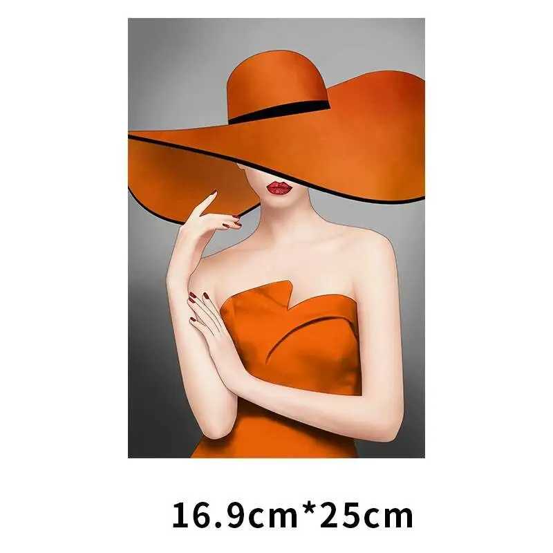 Ropa de transferencia de calor DTF para mujer, arte Sexy moderno, pegatinas de hierro DIY, camiseta de moda, decoración de suéter, vinilo