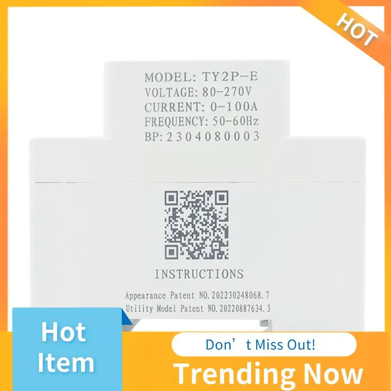 الجهد الحالي كيلوواط ساعة مراقبة الطاقة الكهربائية متر AC80-270V 110 فولت 220 فولت 100A فولت أمبير الفولتميتر مقياس التيار الكهربائي Din السكك الحديدية