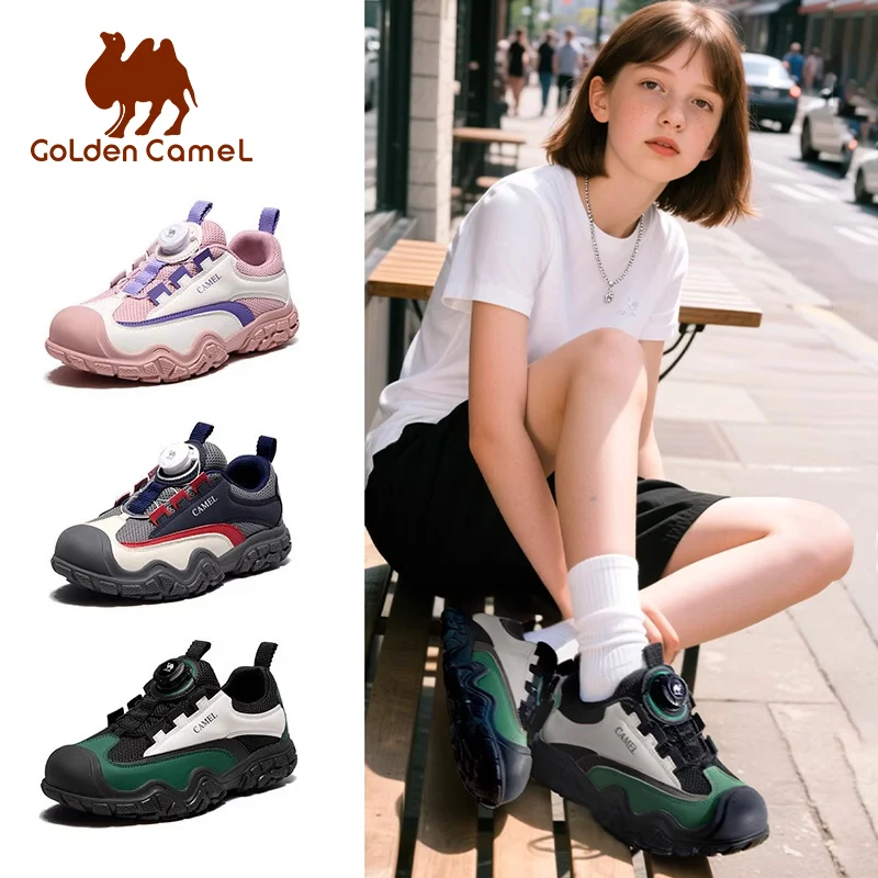 

GOLDEN CAMEL уличная детская походная обувь дышащие повседневные спортивные кроссовки для мальчиков и девочек износостойкая вращающаяся пряжка