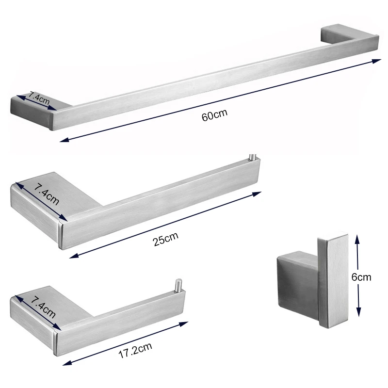 نحى النيكل الحمام الأجهزة مجموعة الملحقات هوك ملابس قضيب تعليق المناشف رف برج بار الجرف حامل المناديل الورقية جدار جبل