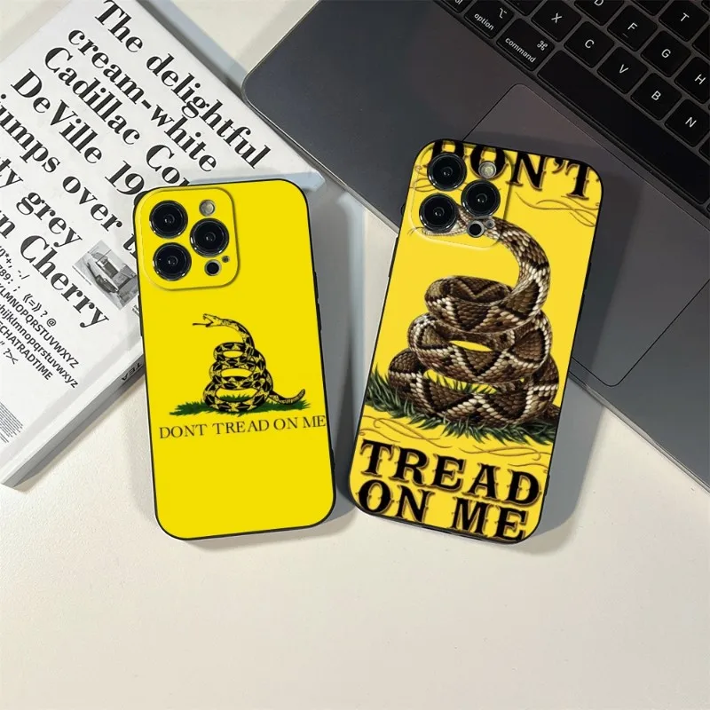 dont tread on me Phone Case FOR IPhone 14 13 11 12 Pro 8 7 Plus X 13 Pro MAX XR XS MINI SE 2020 Black Covers