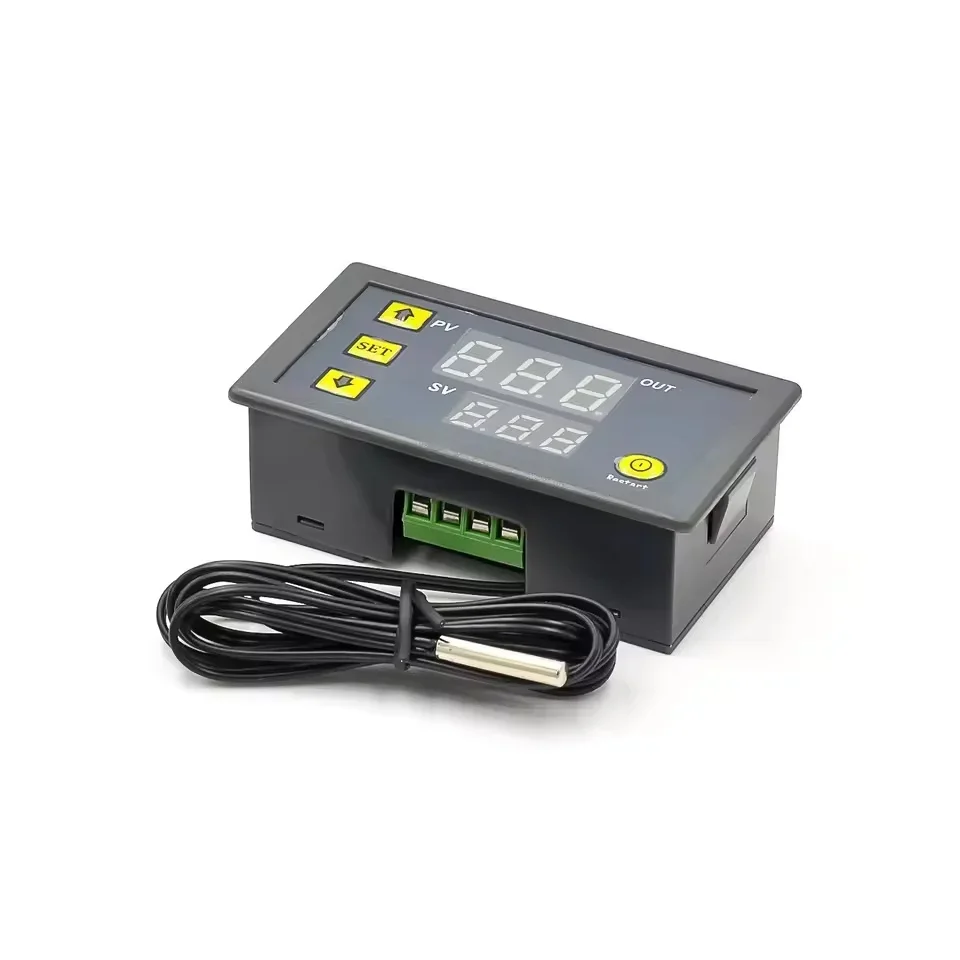 W3230 12V 24V AC110-220V Probe Line 20A Digital Temperature Control LED Display Thermostat With Heat/Cooling Control Instrument