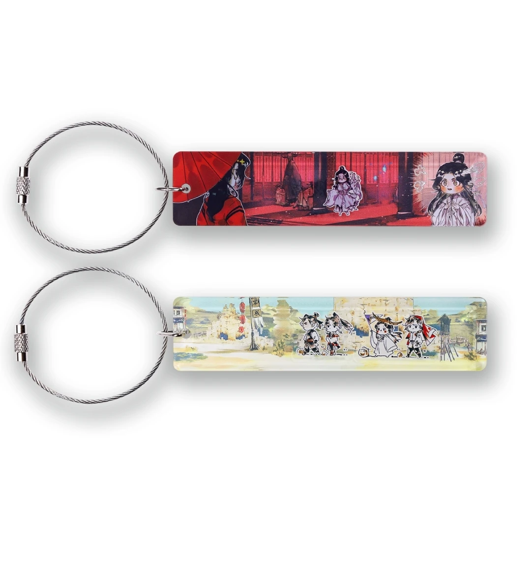 Anime Comic Tian Guan Ci Fu Official Original TGCF Hua Cheng Xie Lian BL Cute Acrylic Keychain Key Fob Key Ring You Bi Sa