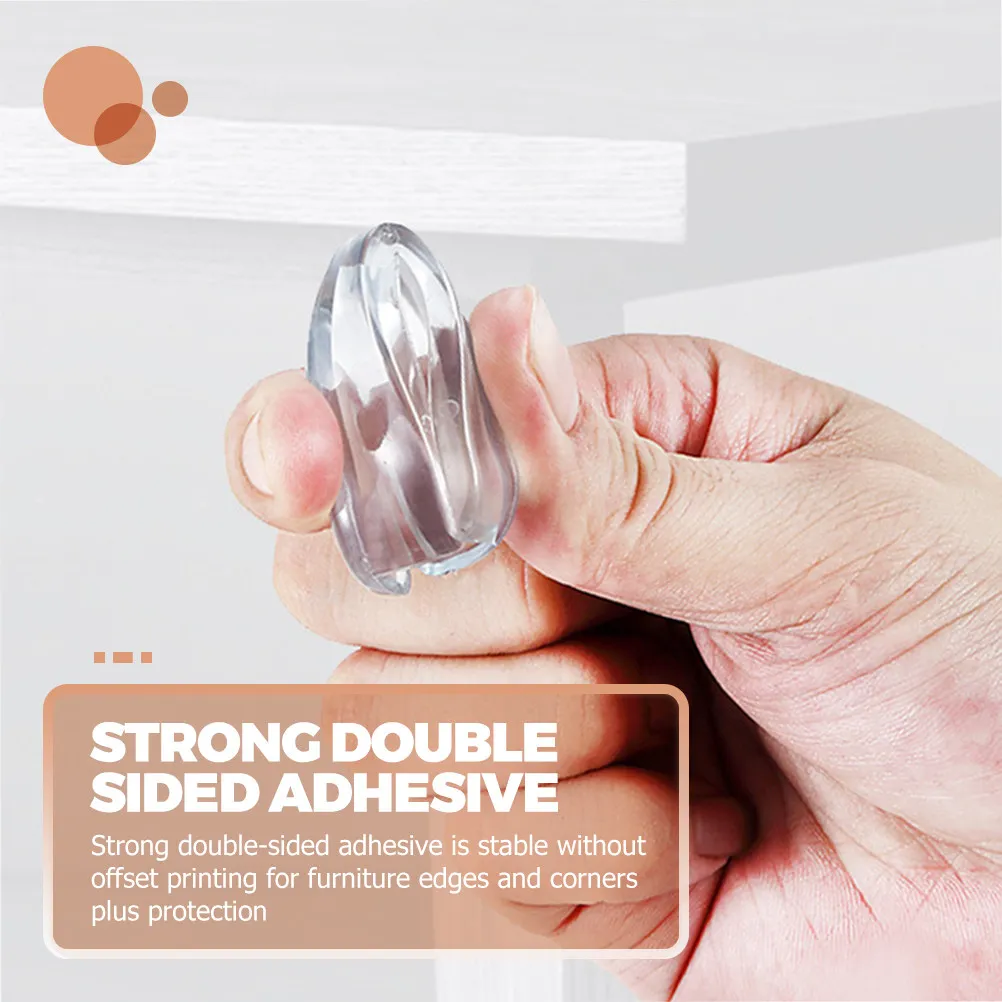 

12Pcs Transparent Silicone Baby Proofing Corner Guards Self-Adhesive Furniture Edge Protectors for Tables Desks Beds Bookshelves