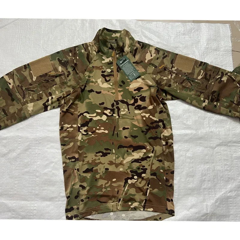 Pullover casual Top Camicia da combattimento Camicie tattiche 1/4 Zip Paintball Caccia da campeggio Abbigliamento da lavoro Abbigliamento da uomo Resistente all'usura