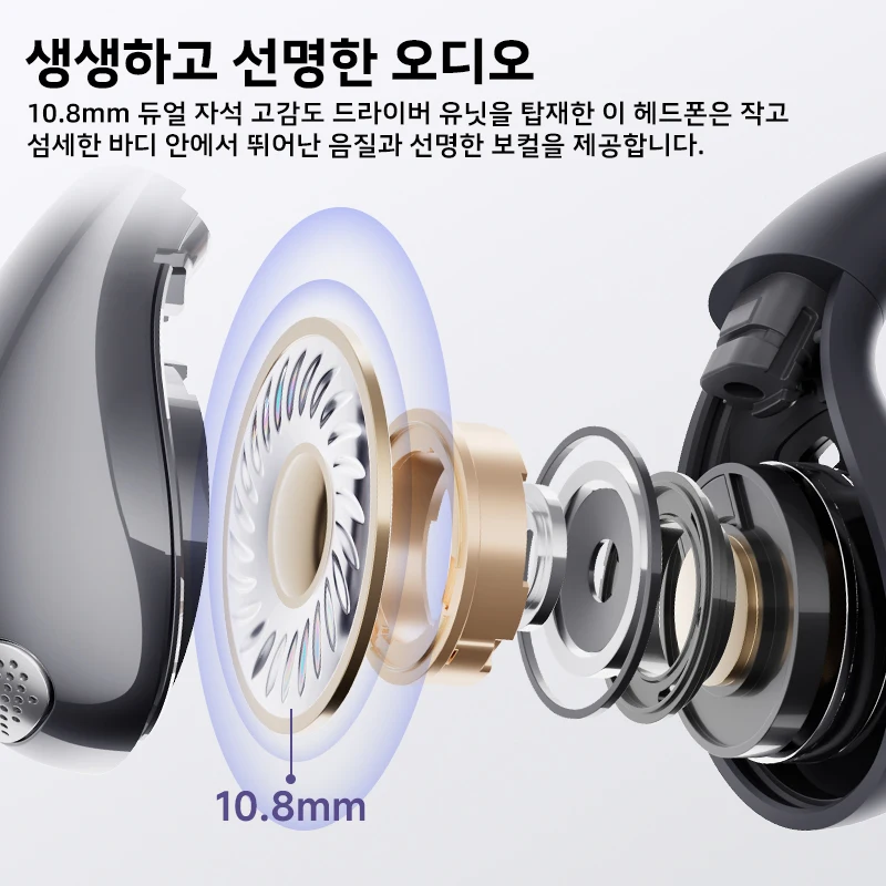 큐씨와이 Crossky C30 이어 클립 이어폰, 블루투스 5.4, 무선 오픈 이어 스포츠... - 2