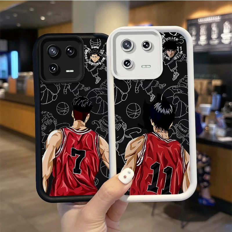 Slam Dunk Basketball Anime Phone Case for XiaoMi 14 13 12 11T Pro 13 12 11 Lite Poco F6 F5 X5 X3 Pro FE Silicone Dustproof Cover