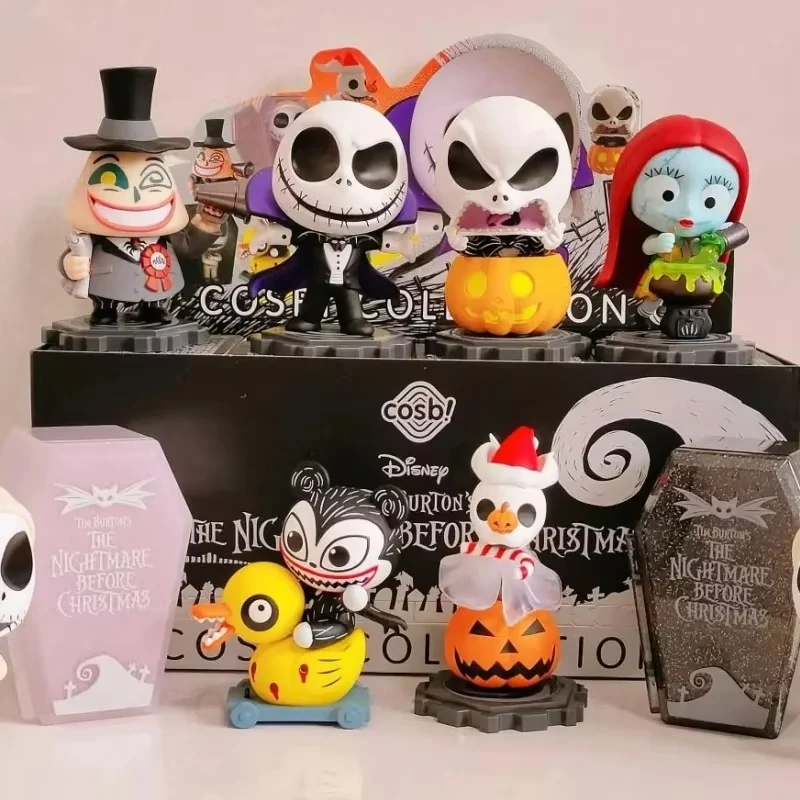 Hot Toys The Nightmare Before Christmas Blind Box Figures Jack Sally Cosbi Collectible Figurine Doll Xmas Birthday Gifts