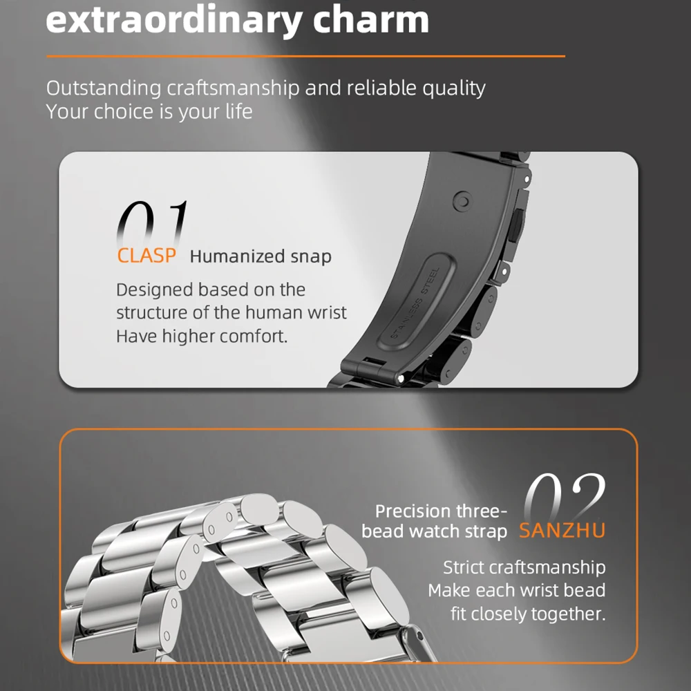 ブレスレット Huawei 社バンド For Huawei Band 10 時計バンド金属ステンレス鋼リストバンド Huawei 社バンド 9 8 ビジネスストラップ交換アクセサリー