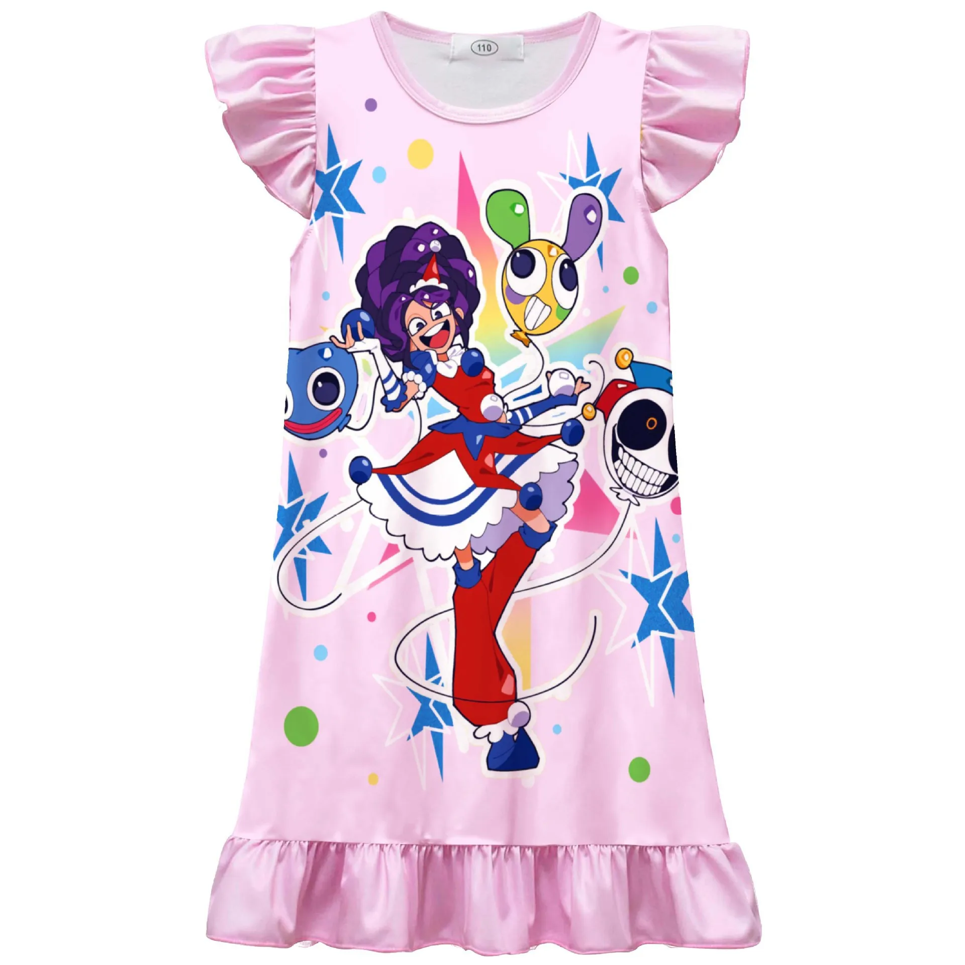 Horror Game Play Time Lily Cosplay Cartoon Kids Princess Dress Summer Cute Girls Nightgowns Children Party Dresses Pajamas