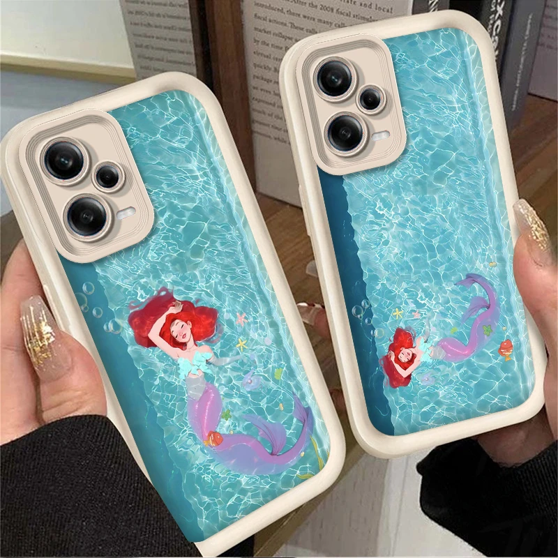 The Little Mermaid Ariel Soft Silicone Case for Xiaomi Redmi Note 13 12 11 Pro Plus 4G 5G 12S 11S 10S 10 9 9S 8 12C 13C A3 Cover