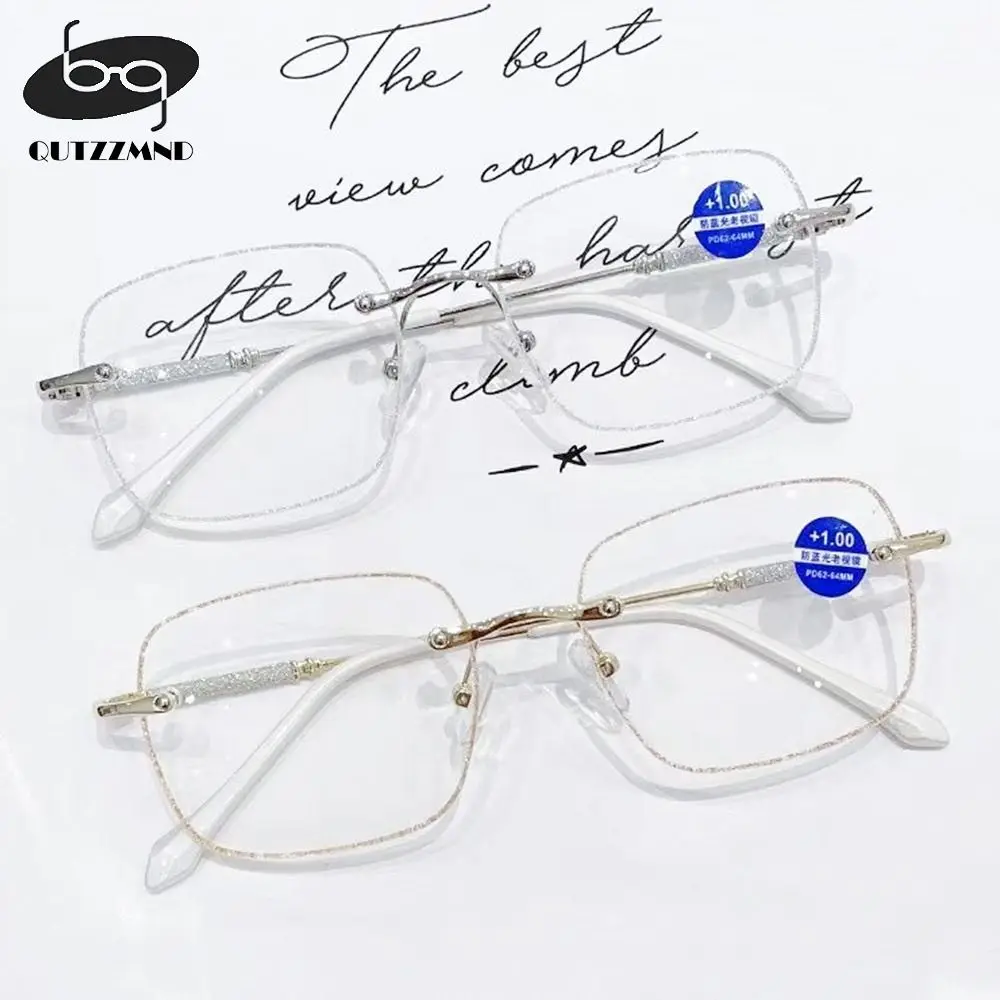 Sparkling Reading Glasses Shiny Rhinestone Urltra-Light Anti-Blue Light Eye Protection Men Women Elegant Comfortable Eyeglasses