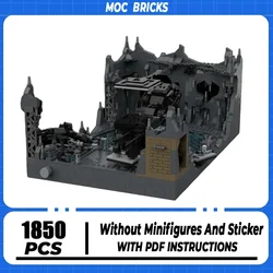 Moc Building Blocks Hero Movie Batcave Diorama Playset Model Technology Bricks DIY Assembly Dark Knight Toys For