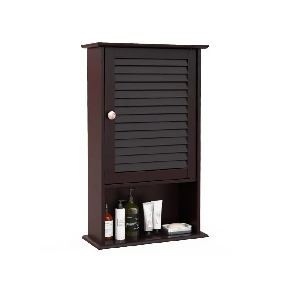 

Bathroom Wall Cabinet, Medicine Cabinet With Adjustable Shelves, I For Bathroom, Kitchen, Living Room ﻿ (Coffe, Ba7597)